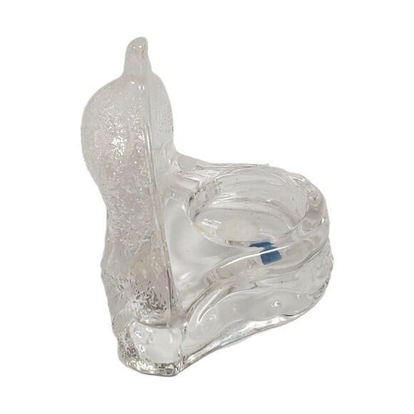 PartyLite Tea Light Dolphin Candle Holders Glass 4" Nautical Decor Pair Set 2 - Picture 3 of 6